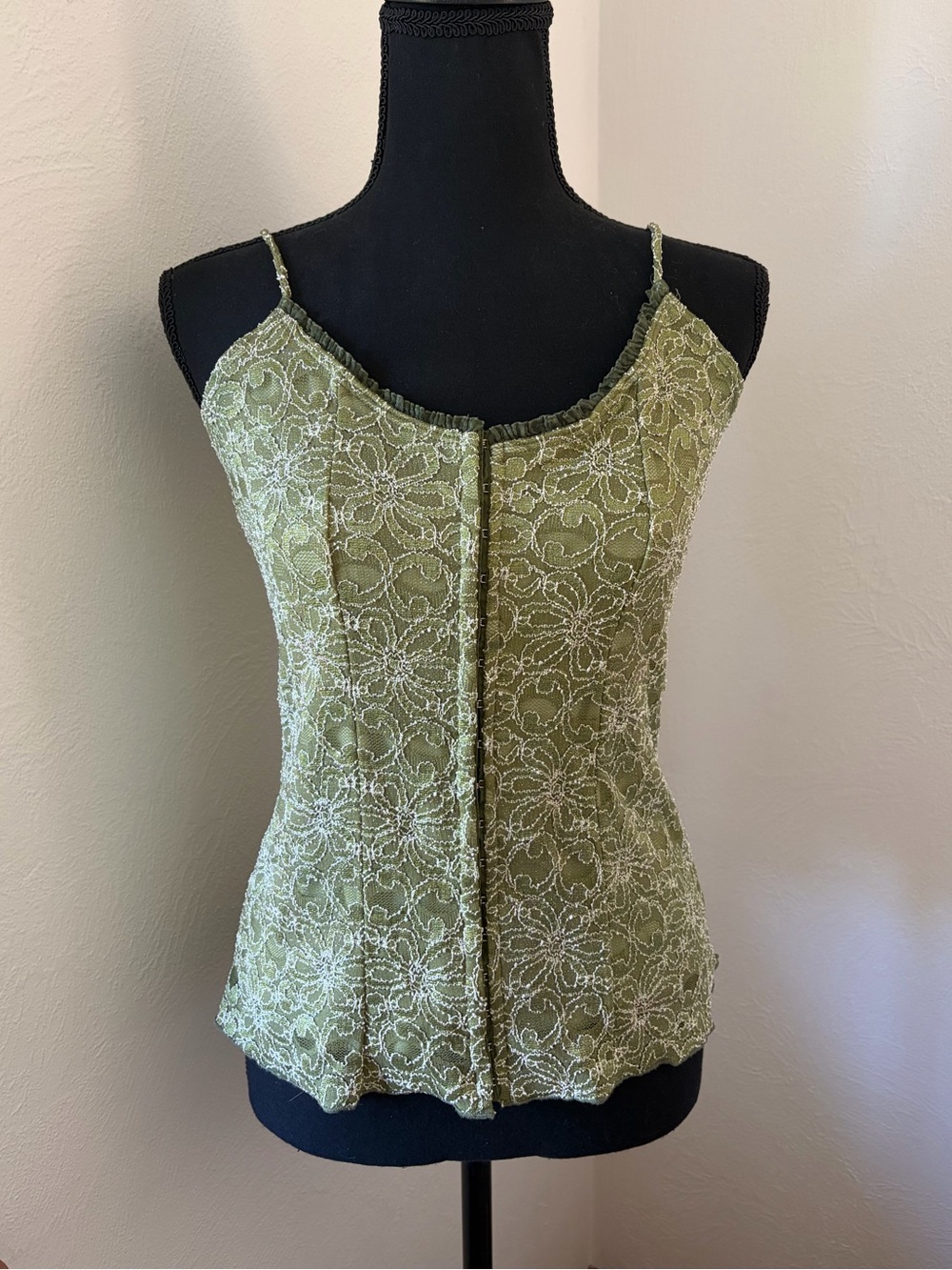Vintage Vanity Glitter Cami Camisole Tank Top